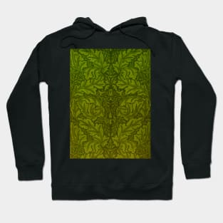 Green Elegant Vintage Victorian Foliage Wallpaper Pattern Hoodie